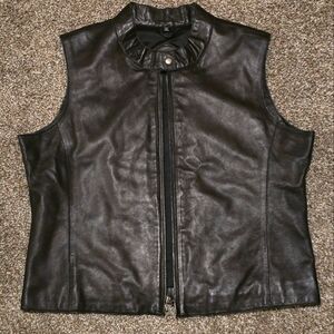 Black Leather Vest 3 State
